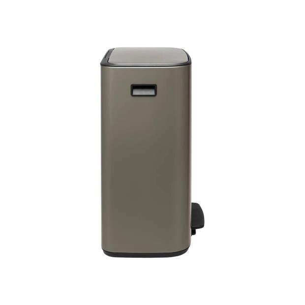 Brabantia Bo Pedaalemmer 2 X 30 Liter Met 2 Kunststof Binnenemmer - Platinum 4 Brabantia Bo Pedaalemmer 2 X 30 Liter Met 2 Kunststof Binnenemmer - Platinum - Afbeelding 2