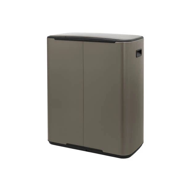 Brabantia Bo Pedaalemmer 2 X 30 Liter Met 2 Kunststof Binnenemmer - Platinum 5 Brabantia Bo Pedaalemmer 2 X 30 Liter Met 2 Kunststof Binnenemmer - Platinum - Afbeelding 3
