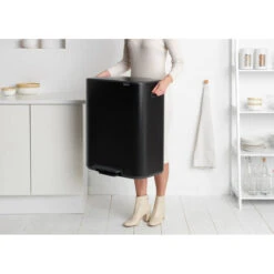 Brabantia Bo Pedaalemmer 2 X 30 Liter Met 2 Kunststof Binnenemmer - Matt Black -Brabantia 2390583 b0d882cb