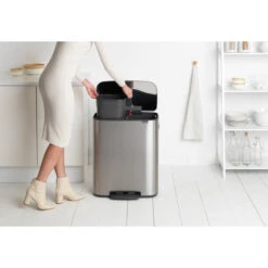 Brabantia Bo Pedaalemmer 2 X 30 Liter Met 2 Kunststof Binnenemmer - Matt Steel Fingerprint Proof -Brabantia 2390584 a4a54951