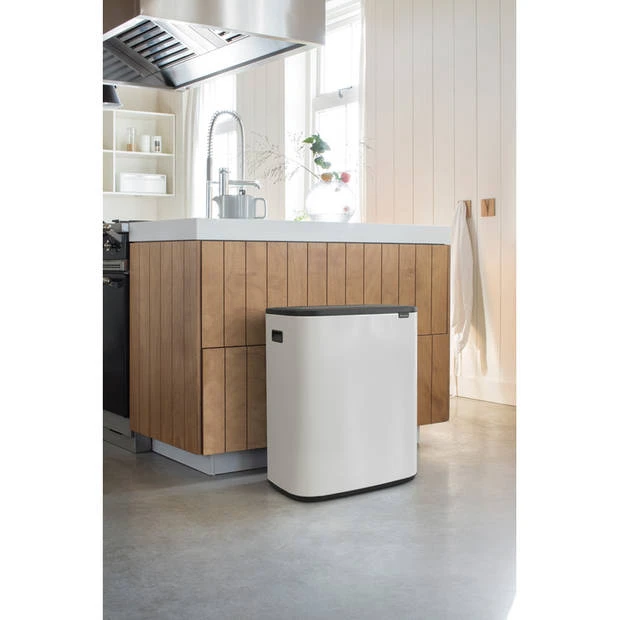 Brabantia Bo Touch Bin Afvalemmer 2 X 30 Liter Met 2 Kunststof Binnenemmers - White 10 Brabantia Bo Touch Bin Afvalemmer 2 X 30 Liter Met 2 Kunststof Binnenemmers - White - Afbeelding 8