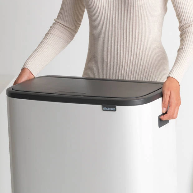 Brabantia Bo Touch Bin Afvalemmer 2 X 30 Liter Met 2 Kunststof Binnenemmers - White 7 Brabantia Bo Touch Bin Afvalemmer 2 X 30 Liter Met 2 Kunststof Binnenemmers - White - Afbeelding 5