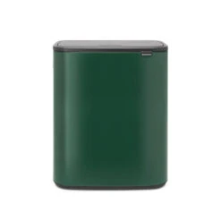 Brabantia Bo Touch Bin Afvalemmer 2 X 30 Liter Met 2 Kunststof Binnenemmers - Pine Green