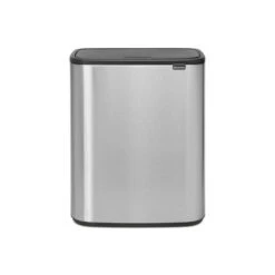 Brabantia Bo Touch Bin Afvalemmer 2 X 30 Liter Met 2 Kunststof Binnenemmers - Matt Steel Fingerprint Proof