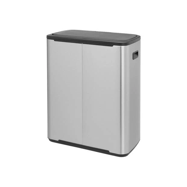 Brabantia Bo Touch Bin Afvalemmer 2 X 30 Liter Met 2 Kunststof Binnenemmers - Matt Steel Fingerprint Proof 5 Brabantia Bo Touch Bin Afvalemmer 2 X 30 Liter Met 2 Kunststof Binnenemmers - Matt Steel Fingerprint Proof - Afbeelding 3
