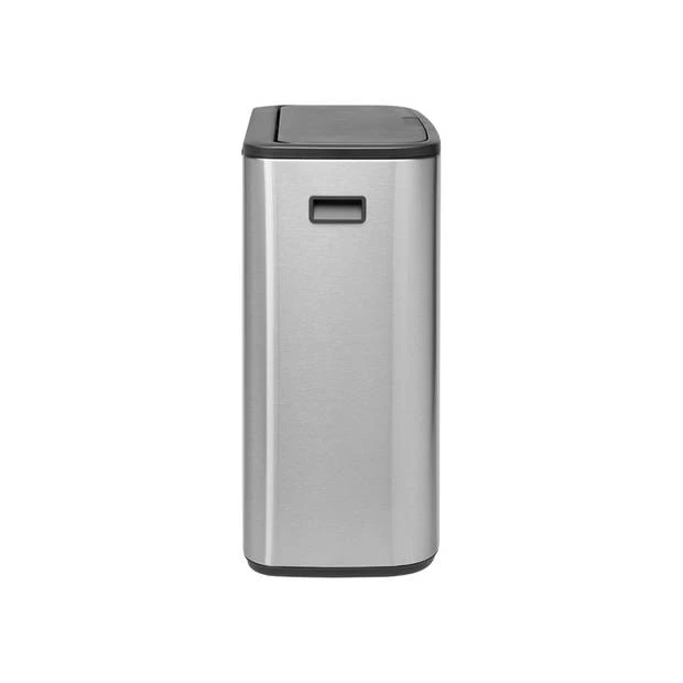 Brabantia Bo Touch Bin Afvalemmer 2 X 30 Liter Met 2 Kunststof Binnenemmers - Matt Steel Fingerprint Proof 4 Brabantia Bo Touch Bin Afvalemmer 2 X 30 Liter Met 2 Kunststof Binnenemmers - Matt Steel Fingerprint Proof - Afbeelding 2