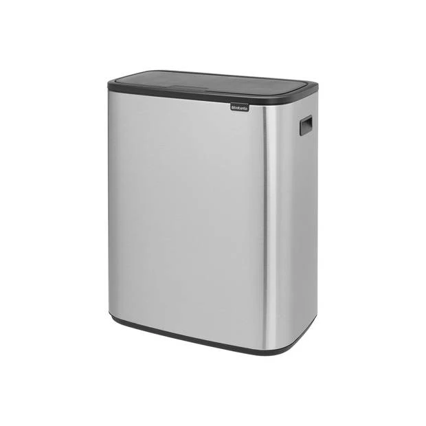 Brabantia Bo Touch Bin Afvalemmer 2 X 30 Liter Met 2 Kunststof Binnenemmers - Matt Steel Fingerprint Proof 6 Brabantia Bo Touch Bin Afvalemmer 2 X 30 Liter Met 2 Kunststof Binnenemmers - Matt Steel Fingerprint Proof - Afbeelding 4