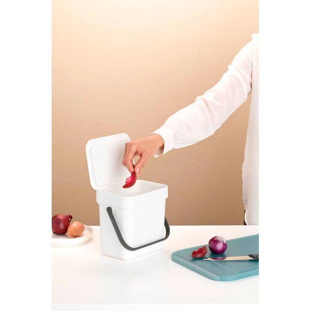 Brabantia Sort & Go Afvalbakje 3 Liter - White 7 Brabantia Sort & Go Afvalbakje 3 Liter - White - Afbeelding 5
