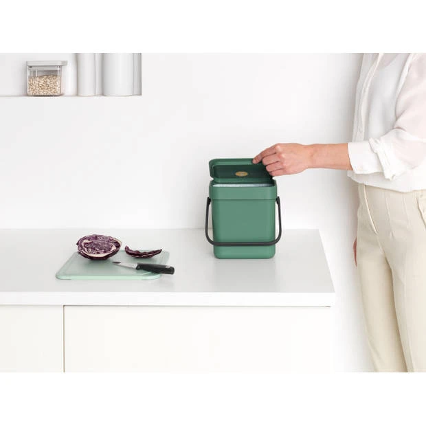 Brabantia Sort & Go Afvalbakje 3 Liter - Fir Green 5 Brabantia Sort & Go Afvalbakje 3 Liter - Fir Green - Afbeelding 3