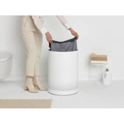 Brabantia Wasbox 55 Liter - White / Dark Grey Kunststof Deksel -Brabantia 2392718 018f0dce