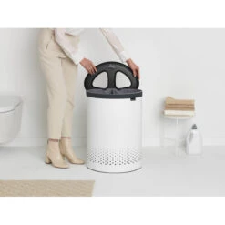 Brabantia Wasbox 55 Liter - White / Dark Grey Kunststof Deksel -Brabantia 2392718 0960060e