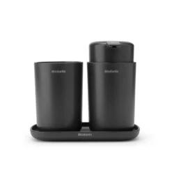 Brabantia ReNew Badkameraccessoires, Set Van 3 - Dark Grey