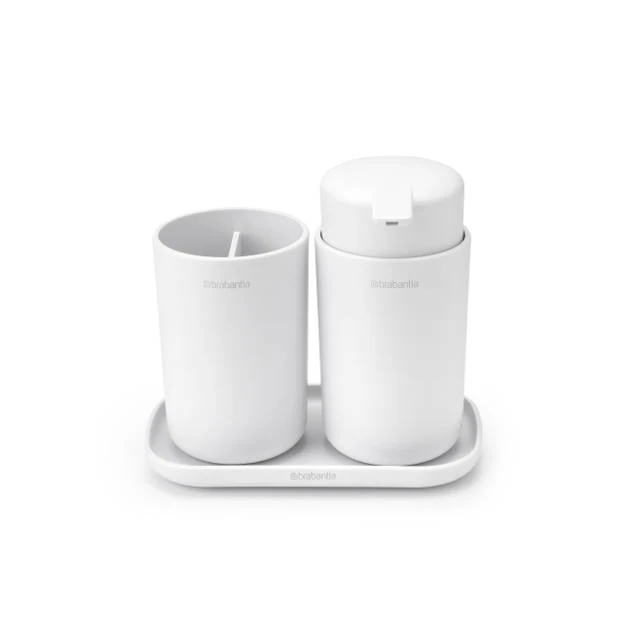 Brabantia ReNew Badkameraccessoires, Set Van 3 - White 4 Brabantia ReNew Badkameraccessoires, Set Van 3 - White - Afbeelding 2
