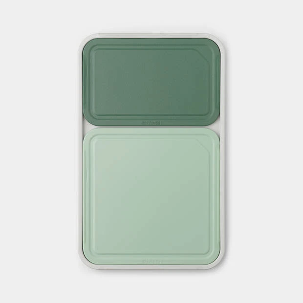Brabantia Tasty+ Snijplankenset Plus Dienblad, 3-delig - Light Grey/Jade Green/Fir Green 3 Brabantia Tasty+ Snijplankenset Plus Dienblad, 3-delig - Light Grey/Jade Green/Fir Green