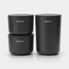 Brabantia ReNew Opbergpotjes, Set Van 3 - Dark Grey -Brabantia 3250548 f0be9c86