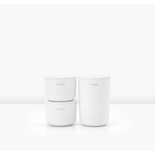 Brabantia ReNew Opbergpotjes, Set Van 3 - White 6 Brabantia ReNew Opbergpotjes, Set Van 3 - White - Afbeelding 4