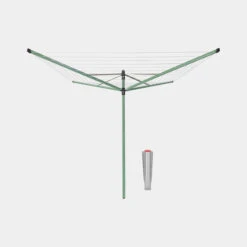 Brabantia Lift-o-Matic Droogmolen 50 Meter Met Metalen Grondanker - Leaf Green