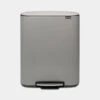 Brabantia Bo Pedaalemmer 60 Liter Met Kunststof Binnenemmer - Mineral Concrete Grey -Brabantia 3251584 27efb467