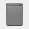 Brabantia Bo Touch Bin Afvalemmer 2 X 30 Liter Met 2 Kunststof Binnenemmers - Mineral Concrete Grey -Brabantia 3251586 6d2d73d8