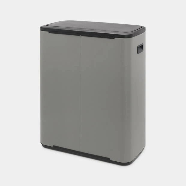 Brabantia Bo Touch Bin Afvalemmer 2 X 30 Liter Met 2 Kunststof Binnenemmers - Mineral Concrete Grey 6 Brabantia Bo Touch Bin Afvalemmer 2 X 30 Liter Met 2 Kunststof Binnenemmers - Mineral Concrete Grey - Afbeelding 4