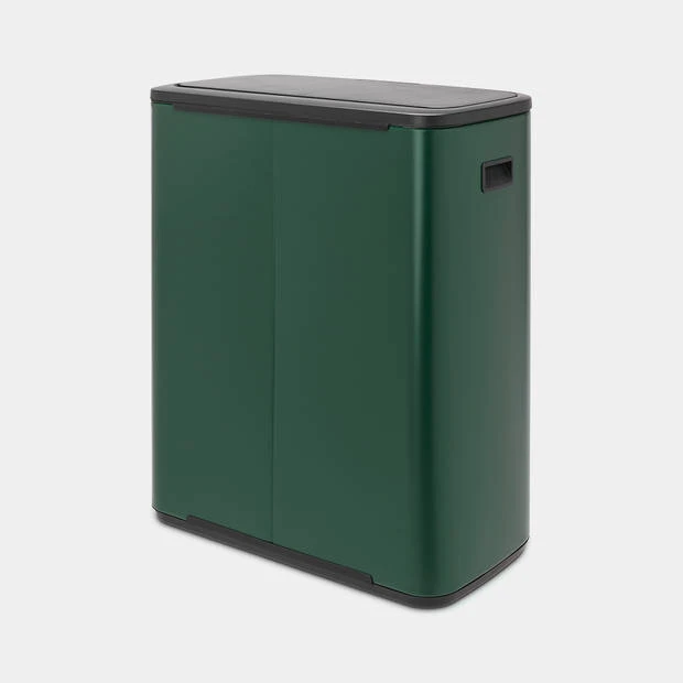 Brabantia Bo Touch Bin Afvalemmer 60 Liter Met Kunststof Binnenemmer - Pine Green 5 Brabantia Bo Touch Bin Afvalemmer 60 Liter Met Kunststof Binnenemmer - Pine Green - Afbeelding 3