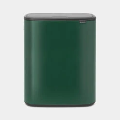 Brabantia Bo Touch Bin Afvalemmer 60 Liter Met Kunststof Binnenemmer - Pine Green