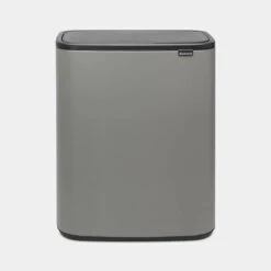 Brabantia Bo Touch Bin Afvalemmer 60 Liter Met Kunststof Binnenemmer - Mineral Concrete Grey