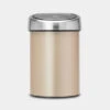 Brabantia Touch Bin Wandafvalemmer 3 Liter Met Kunststof Binnenemmer - Champagne / Matt Steel -Brabantia 3251610 24da2292