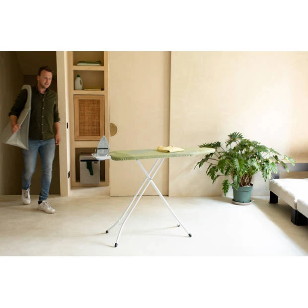 Brabantia Strijkplank A Calm Rustle Met Strijkijzerhouder - White 22 6 Brabantia Strijkplank A Calm Rustle Met Strijkijzerhouder - White 22 - Afbeelding 4