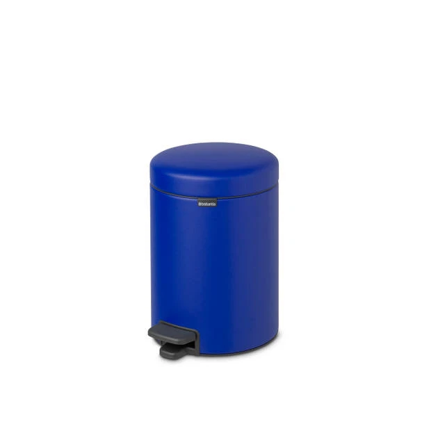 Brabantia NewIcon Pedaalemmer 5 Liter Met Kunststof Binnenemmer - Mineral Powerful Blue 4 Brabantia NewIcon Pedaalemmer 5 Liter Met Kunststof Binnenemmer - Mineral Powerful Blue - Afbeelding 2