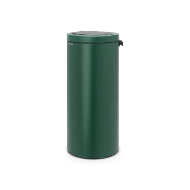 Brabantia Touch Bin Flat Top Afvalemmer 30 Liter Met Kunststof Binnenemmer - Pine Green 4 Brabantia Touch Bin Flat Top Afvalemmer 30 Liter Met Kunststof Binnenemmer - Pine Green - Afbeelding 2