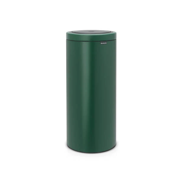 Brabantia Touch Bin Flat Top Afvalemmer 30 Liter Met Kunststof Binnenemmer - Pine Green 3 Brabantia Touch Bin Flat Top Afvalemmer 30 Liter Met Kunststof Binnenemmer - Pine Green