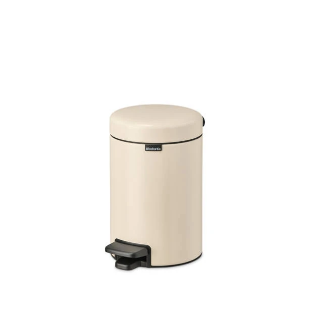 Brabantia NewIcon Pedaalemmer 3 Liter Met Kunststof Binnenemmer - Soft Beige 4 Brabantia NewIcon Pedaalemmer 3 Liter Met Kunststof Binnenemmer - Soft Beige - Afbeelding 2