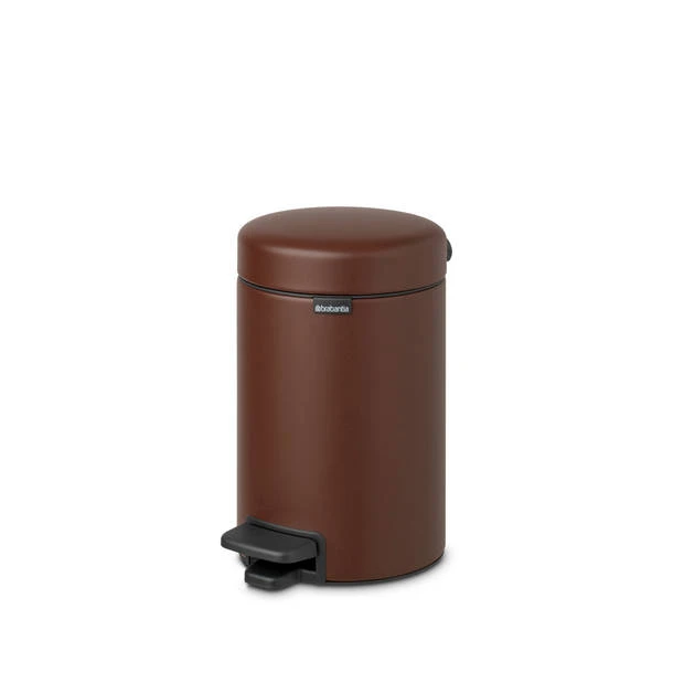 Brabantia NewIcon Pedaalemmer 3 Liter Met Kunststof Binnenemmer - Mineral Cosy Brown 4 Brabantia NewIcon Pedaalemmer 3 Liter Met Kunststof Binnenemmer - Mineral Cosy Brown - Afbeelding 2