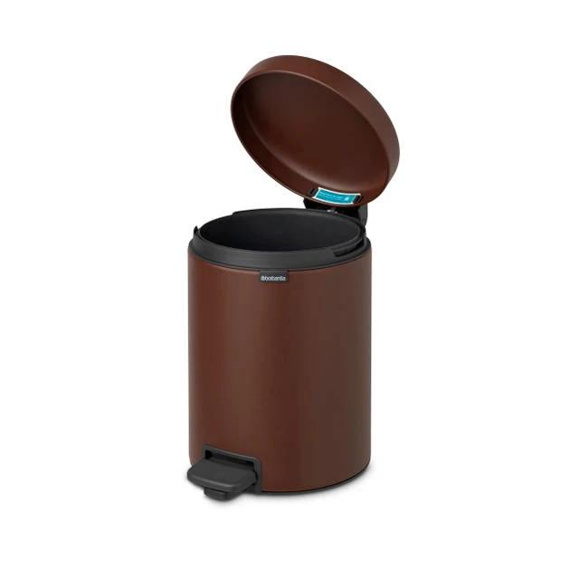 Brabantia NewIcon Pedaalemmer 5 Liter Met Kunststof Binnenemmer - Mineral Cosy Brown 7 Brabantia NewIcon Pedaalemmer 5 Liter Met Kunststof Binnenemmer - Mineral Cosy Brown - Afbeelding 5