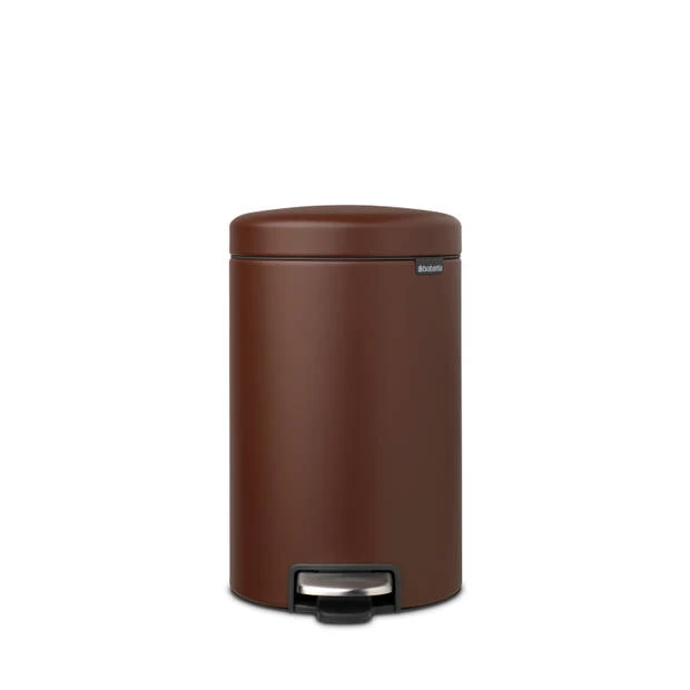 Brabantia NewIcon Pedaalemmer 12 Liter Met Kunststof Binnenemmer - Mineral Cosy Brown 3 Brabantia NewIcon Pedaalemmer 12 Liter Met Kunststof Binnenemmer - Mineral Cosy Brown