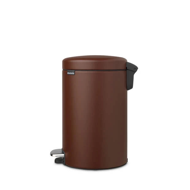 Brabantia NewIcon Pedaalemmer 12 Liter Met Kunststof Binnenemmer - Mineral Cosy Brown 6 Brabantia NewIcon Pedaalemmer 12 Liter Met Kunststof Binnenemmer - Mineral Cosy Brown - Afbeelding 4