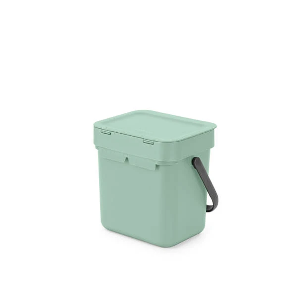 Brabantia Sort & Go Afvalbakje 3 Liter - Jade Green 4 Brabantia Sort & Go Afvalbakje 3 Liter - Jade Green - Afbeelding 2