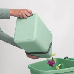 Brabantia Sort & Go Afvalemmer 12 Liter - Jade Green -Brabantia 3729916 9494acbd