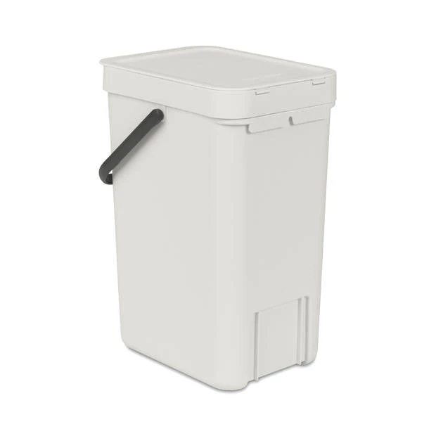 Brabantia Sort & Go Afvalemmer 12 Liter - Light Grey 4 Brabantia Sort & Go Afvalemmer 12 Liter - Light Grey - Afbeelding 2