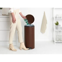Brabantia NewIcon Pedaalemmer 30 Liter Met Kunststof Binnenemmer - Mineral Cosy Brown -Brabantia 3729925 919146f1