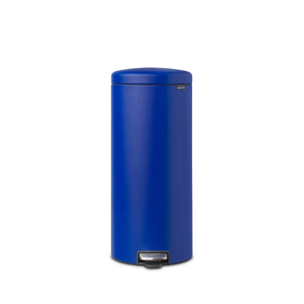 Brabantia NewIcon Pedaalemmer 30 Liter Met Kunststof Binnenemmer - Mineral Powerful Blue 3 Brabantia NewIcon Pedaalemmer 30 Liter Met Kunststof Binnenemmer - Mineral Powerful Blue