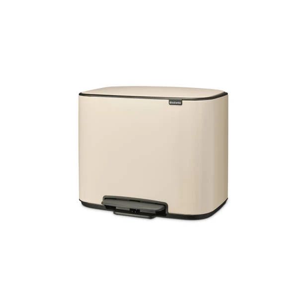 Brabantia Bo Pedaalemmer 3 X 11 Liter Met 3 Kunststof Binnenemmers - Soft Beige 6 Brabantia Bo Pedaalemmer 3 X 11 Liter Met 3 Kunststof Binnenemmers - Soft Beige - Afbeelding 4